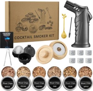 Zestaw do wędzenia koktajli – whisky smoker z 6 drewnianymi chipsami
